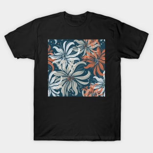 Stylized chrysanthemum pattern T-Shirt